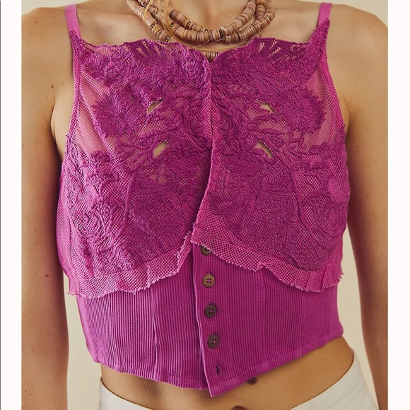 Free People Button-up white crop top, size M - Picture 4 of 8